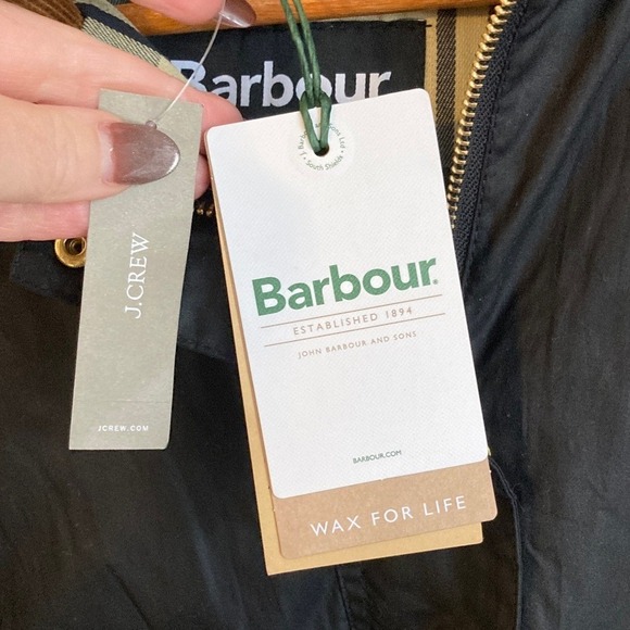 J Crew Barbour® Erma waxed jacket Size 14 Black - Picture 7 of 9